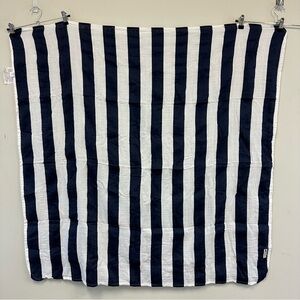 monica + andy 100% Organic Cotton Always Blanket Navy Striped Crib Blanket
